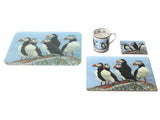 1000X750-Puffin-Worktop-Saver,-Placemat,-Coaster,-Mug-on-white-