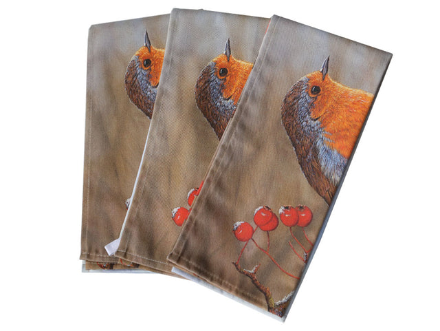 1000X750 Robin Teatowel Set of 3 on white