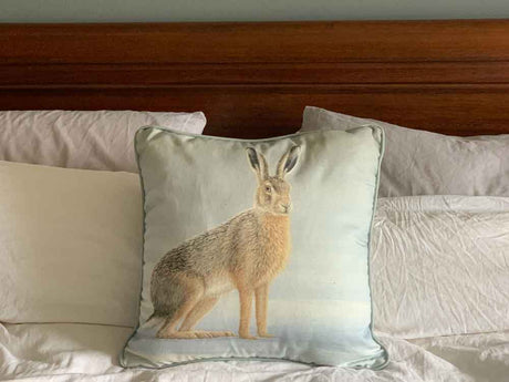 1000x750-Hare-Cushion-on-bed-IMG_3814