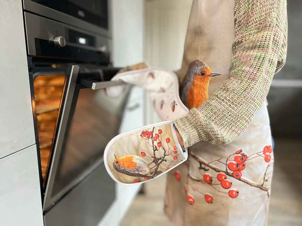 Robin Double Oven Glove & Apron Set | 100% Heavyweight Cotton