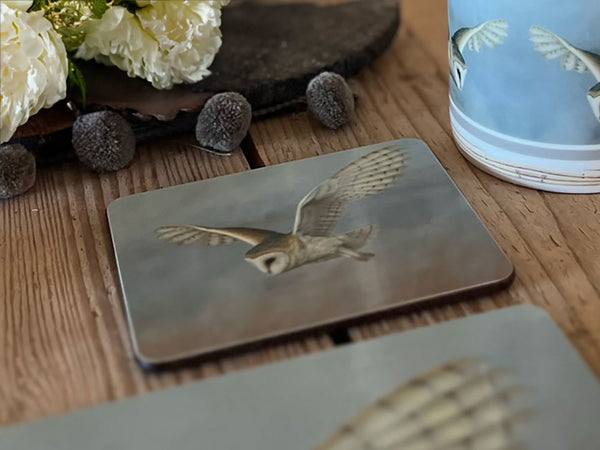 Barn Owl Coaster | Luxury Drinks Mat