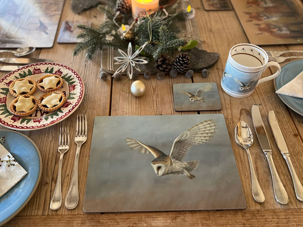 Barn Owl Placemat | Luxury Tablemat |  Robert E Fuller