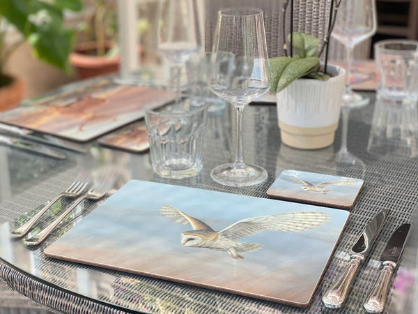 Barn Owl | Placemat and Coaster