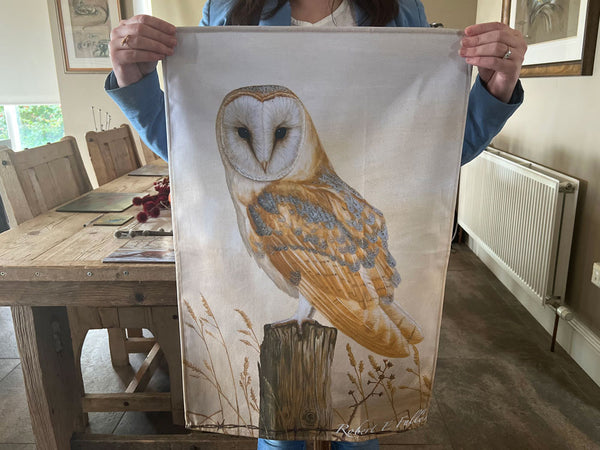 Barn Owl Tea Towel