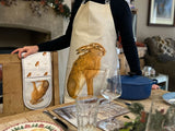 Hare Double Oven Glove & Apron Set | 100% Heavyweight Cotton