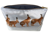 Hares | Luxury Velvet Cosmetic Bag