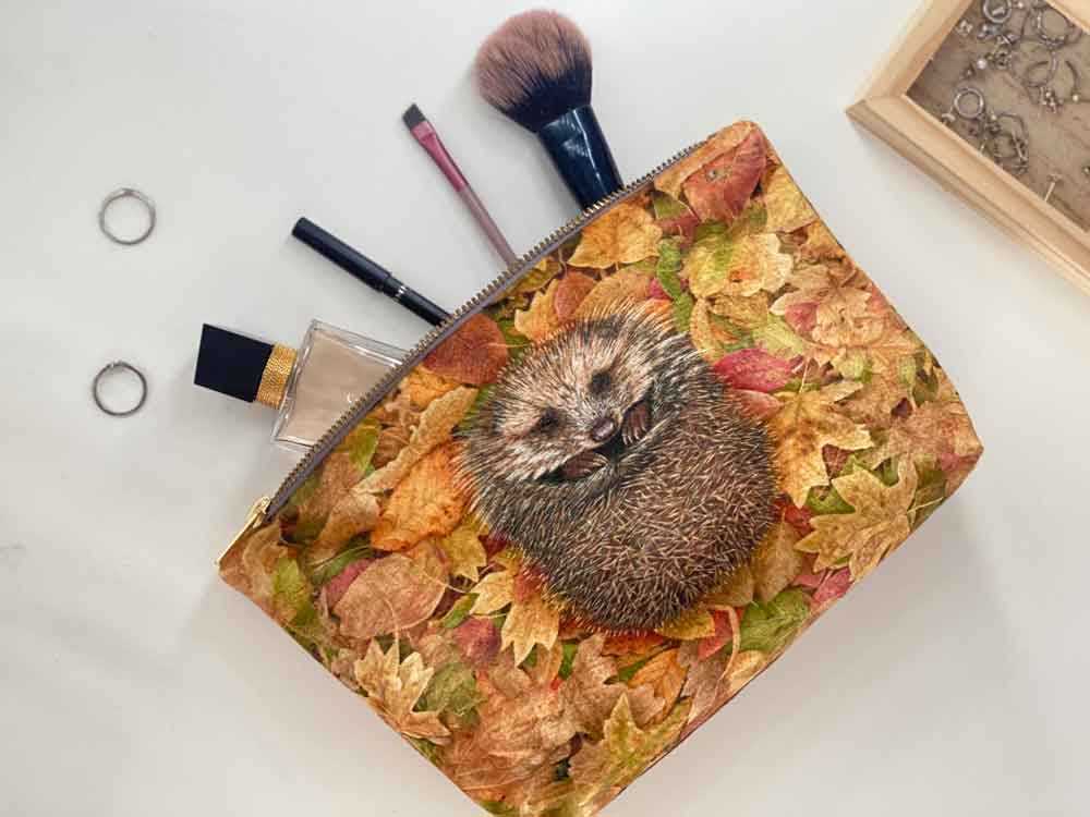 Hedgehog | Luxury Velvet Cosmetic Bag