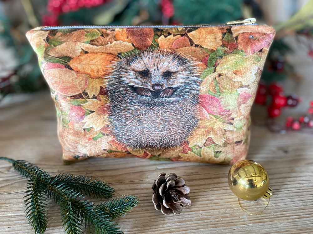 Hedgehog | Luxury Velvet Cosmetic Bag