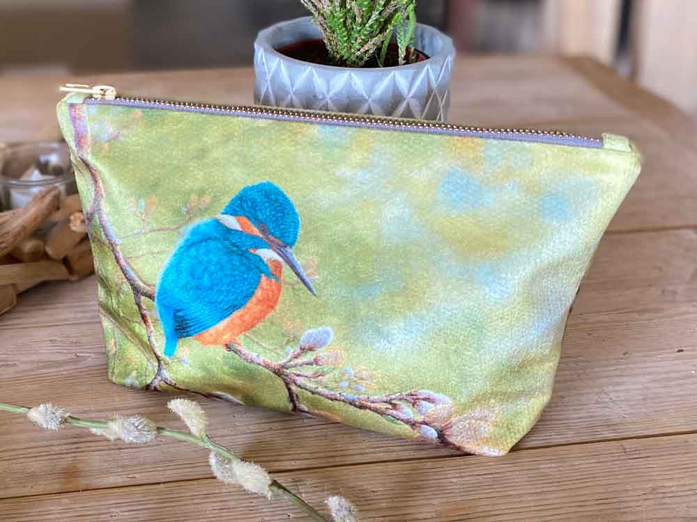 Kingfisher | Trousse de toilette de luxe en velours