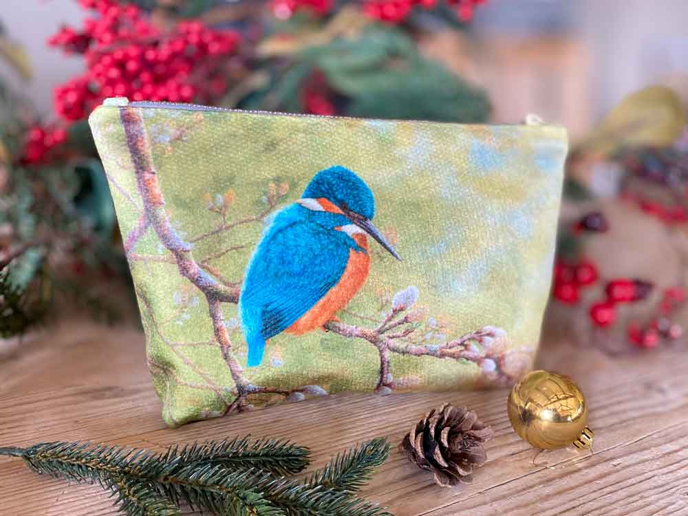 Kingfisher | Trousse de toilette de luxe en velours