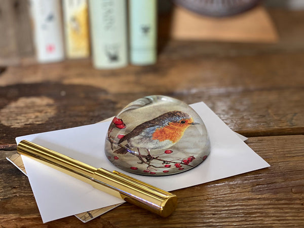 Robin | Luxury Domed Paperweight