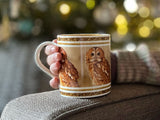 Tasse à motif de chouette hulotte | Porcelaine fine