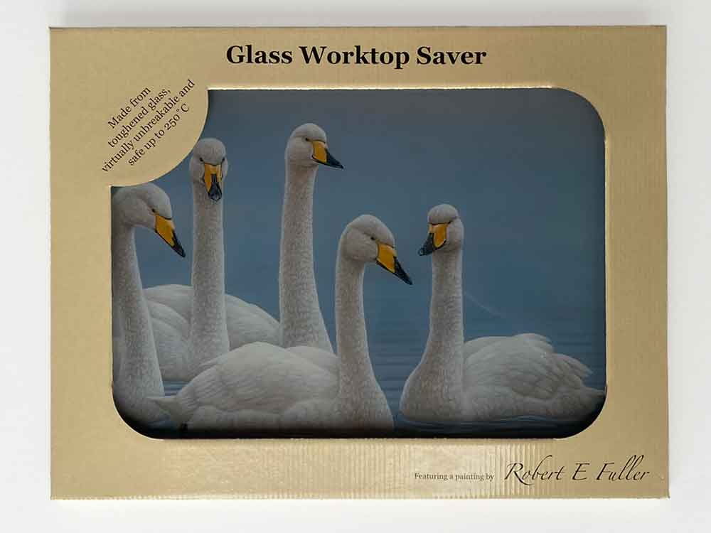 Swans Glass Worktop Saver | Luxury Chopping Board