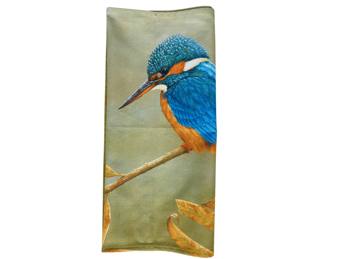 Kingfisher tea towel