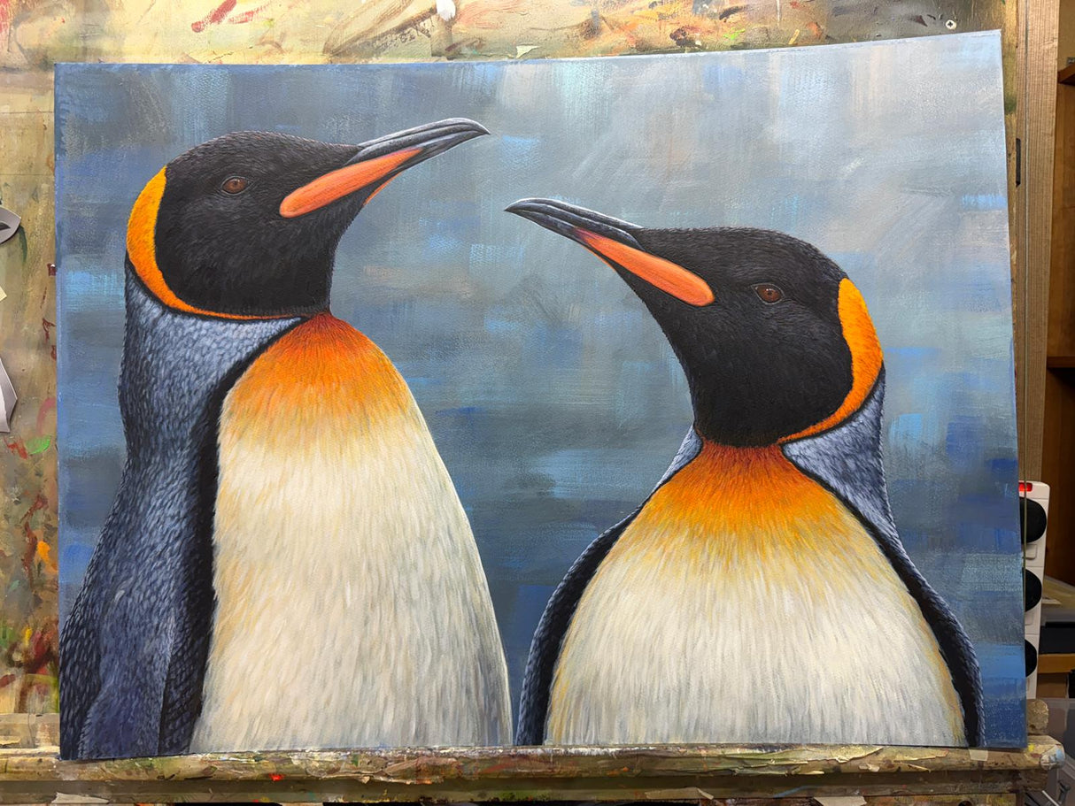 Two king penguins | Original Painting