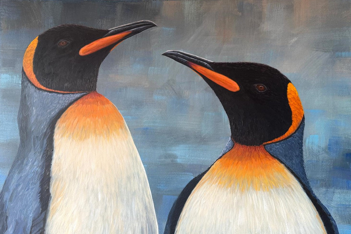 painting of king penguin 