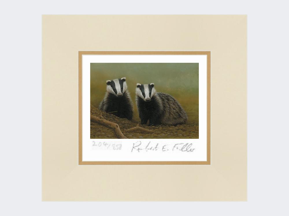 Badger-Two-of-a-Kind-Print-Mounted-Print-Only