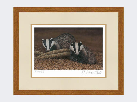 Badger-on-Night-Watch-Print-Rustic-Country