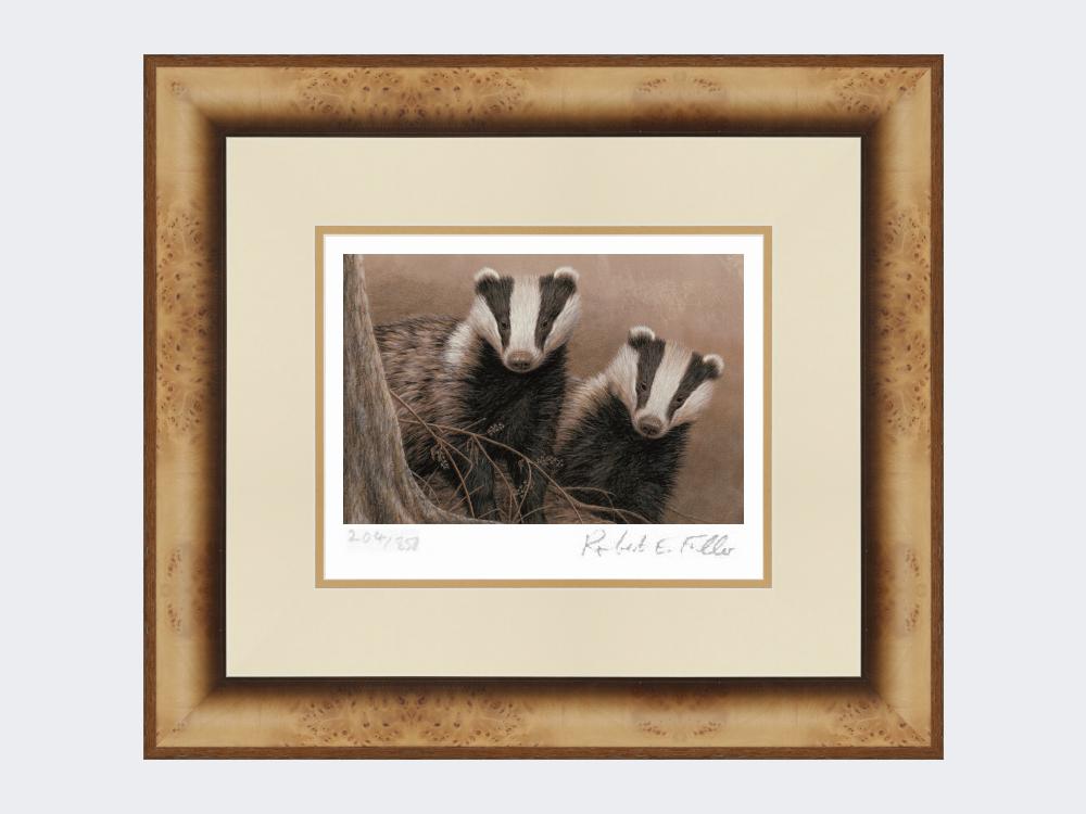 Badgers-at-Twilight-Print-Medium-Light-Burr