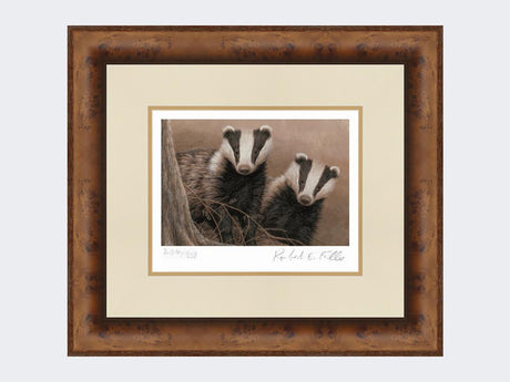 Badgers-at-Twilight-Print-Medium-Walnut-Burr