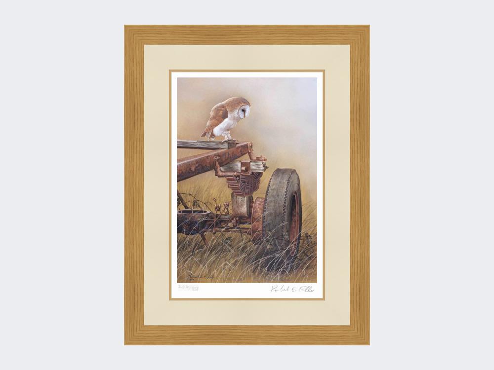 Barn-Owl-on-Trailer-Print-Light-Oak