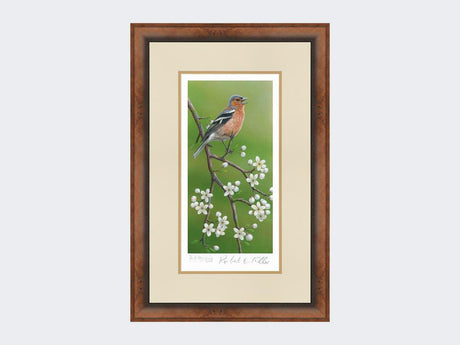 Chaffinch-on-Blackthorn-Print-Small-Walnut-Burr