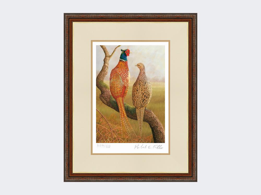 Courting-Pheasants-Limited-Edition-Print-Harvest-Twist