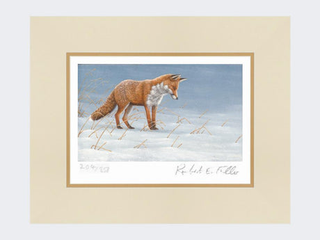 Fox-a-Mousing-Print-Mounted-Print-Only