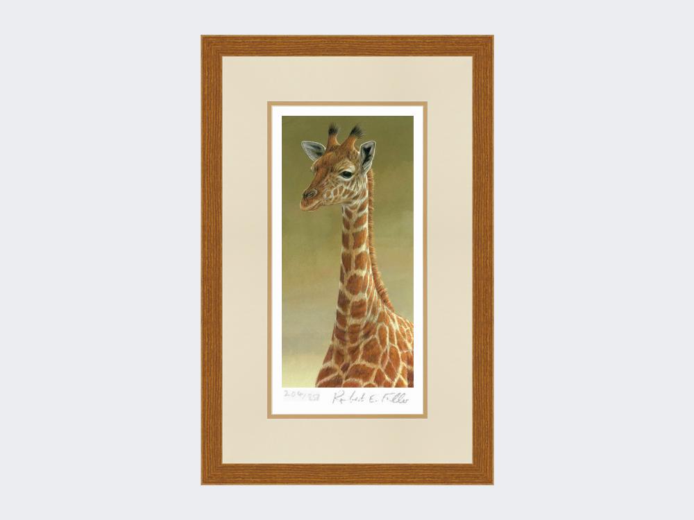 Giraffe-Portrait-Print-Rustic-Country