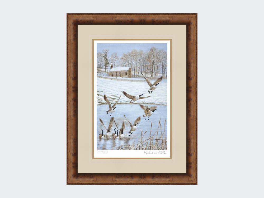 Givendale-Geese-Limited-Edition-Print-Medium-Walnut-Burr