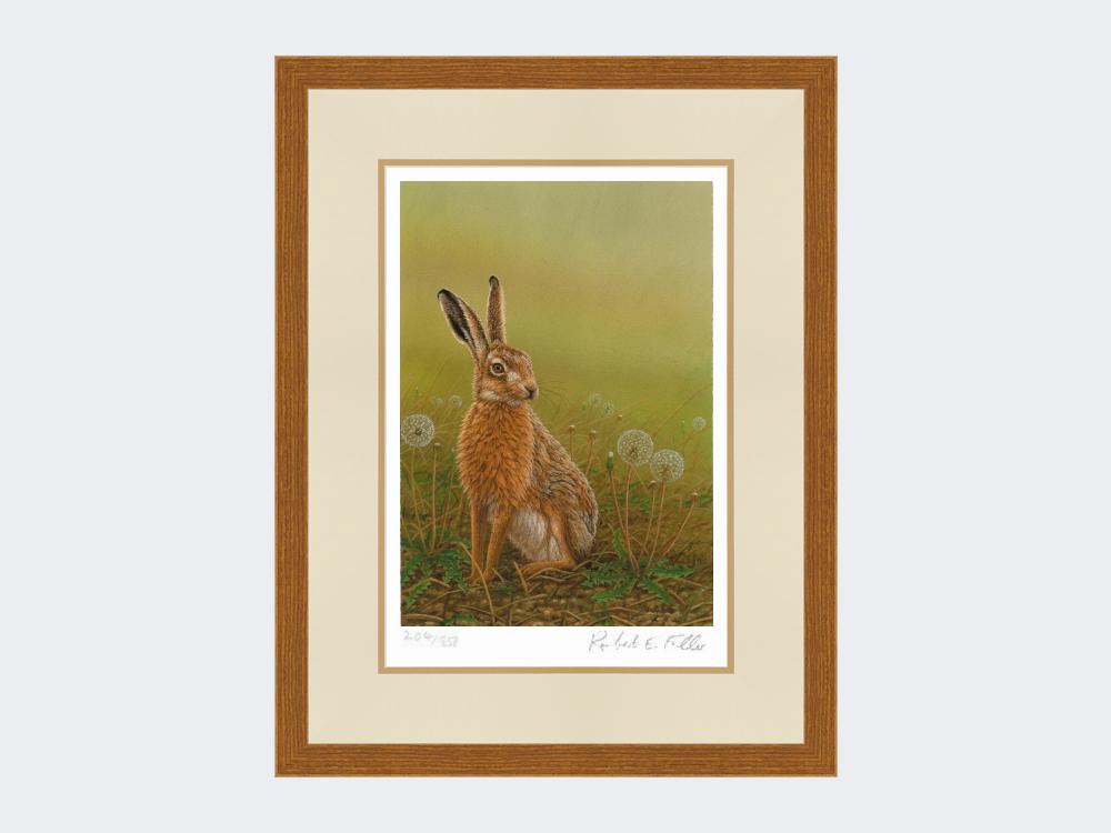 Hare-and-Dandelion-Clocks-Print-Rustic-Country