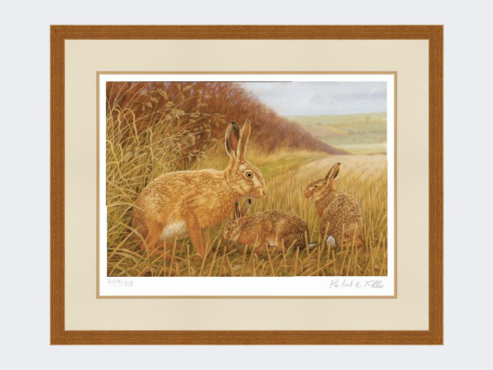 Hare-and-Leverets-Print-Rustic-Country