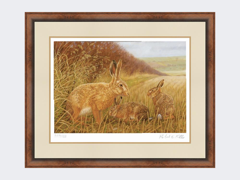 Hare-and-Leverets-Print-Small-Walnut-Burr