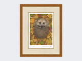 Hedgehog-in-Autumn-Leaves-Print-Rustic-Country