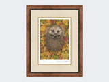 Hedgehog-in-Autumn-Leaves-Print-Small-Walnut-Burr