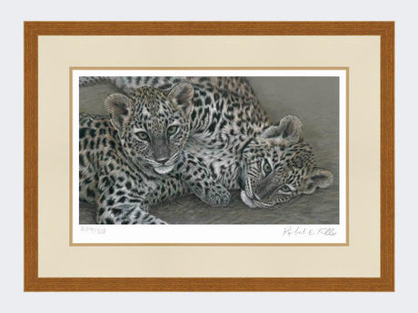 Leopard-Cubs-Limited-Edition-Print-Rustic-Country