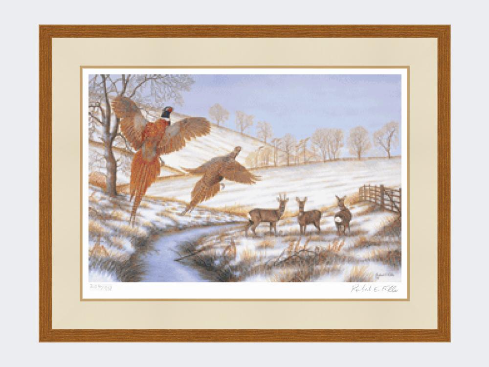 Pheasants-Flight-Print-rustic