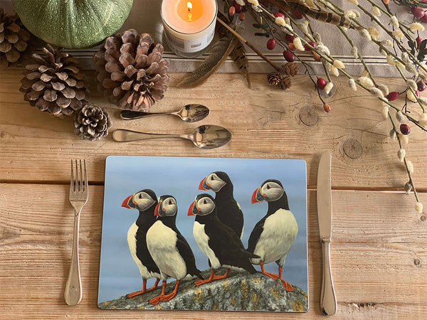 Puffins Placemat | Luxury Tablemat