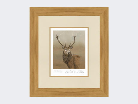 Red-Stag-of-Etive-Print-Light-Oak