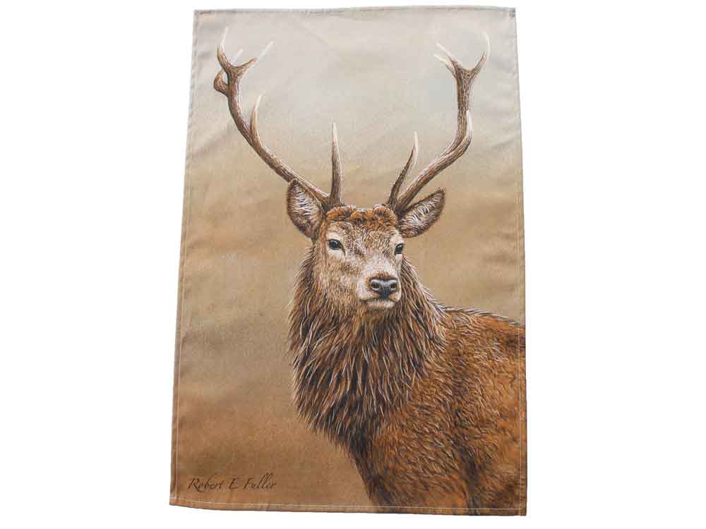 Red-Stag-of-Etive-Tea-Towel-Flat