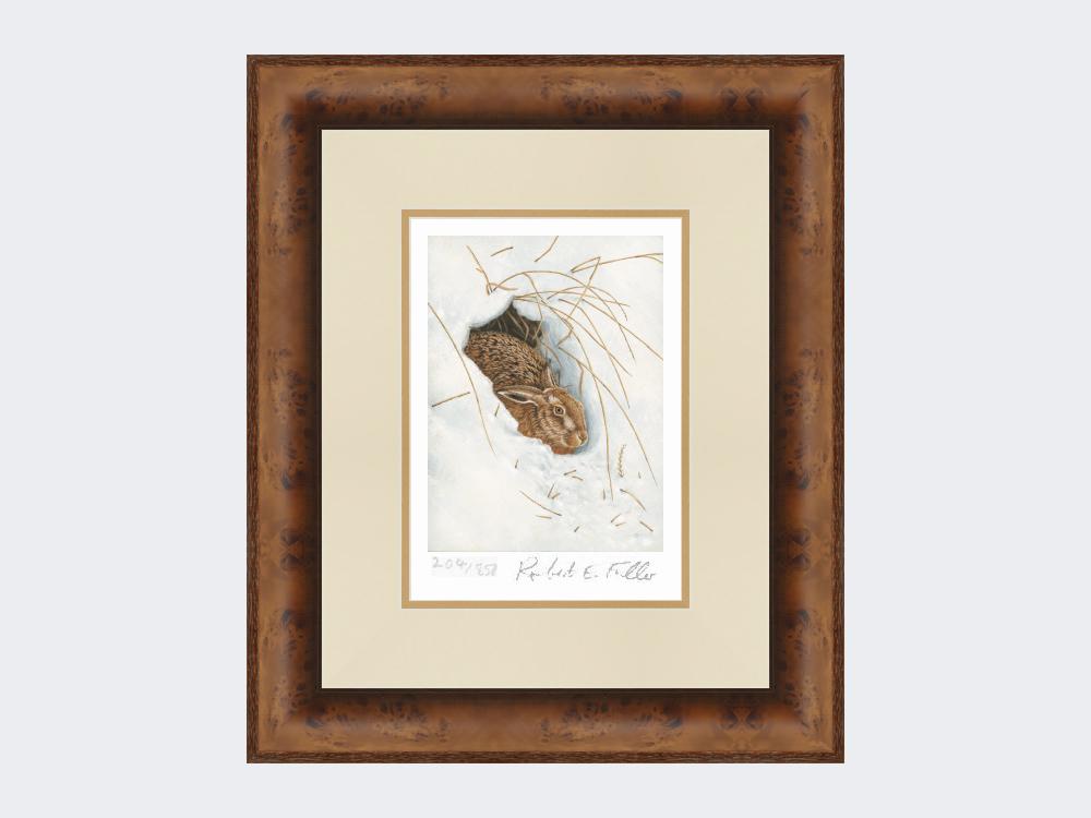 Snow-Hare-to-Go-Print-Medium-Walnut-Burr