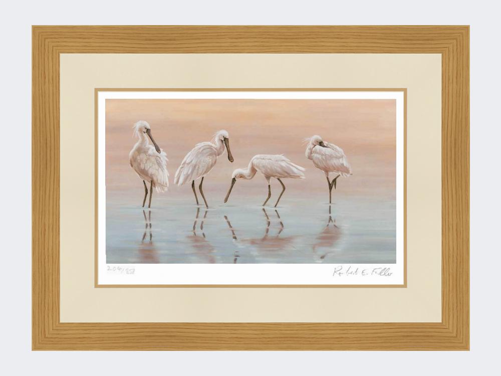 Spoonbills-Print-Light-Oak