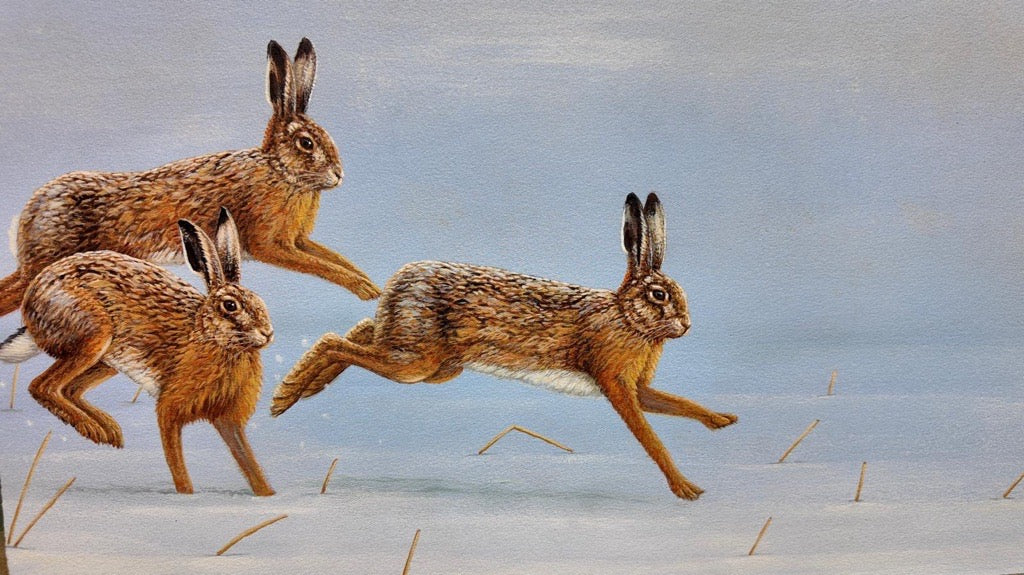 Hares Racing | Original Painting