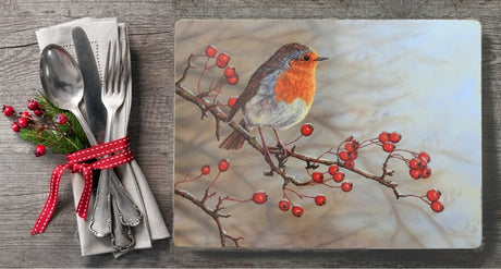 robin placemat for christmas 700